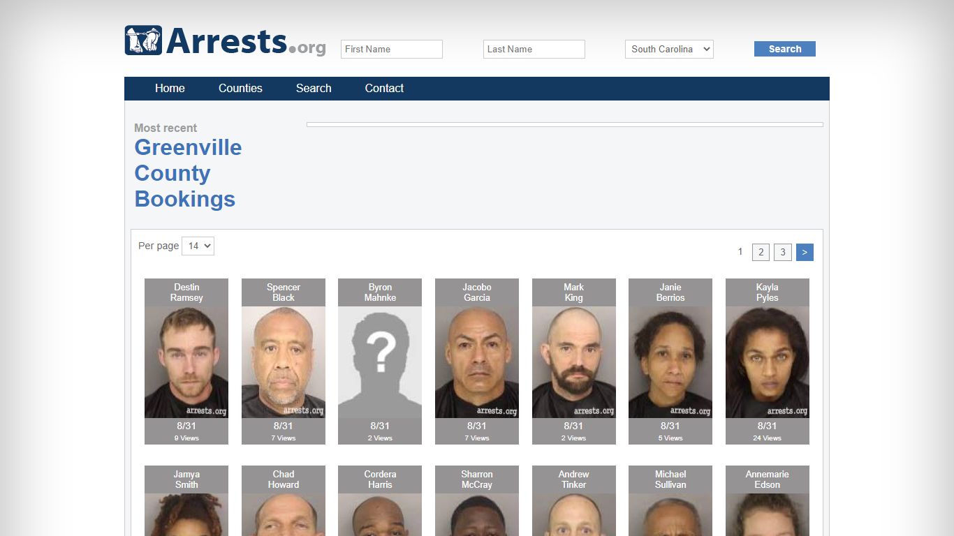 Greenville County Arrests and Inmate Search